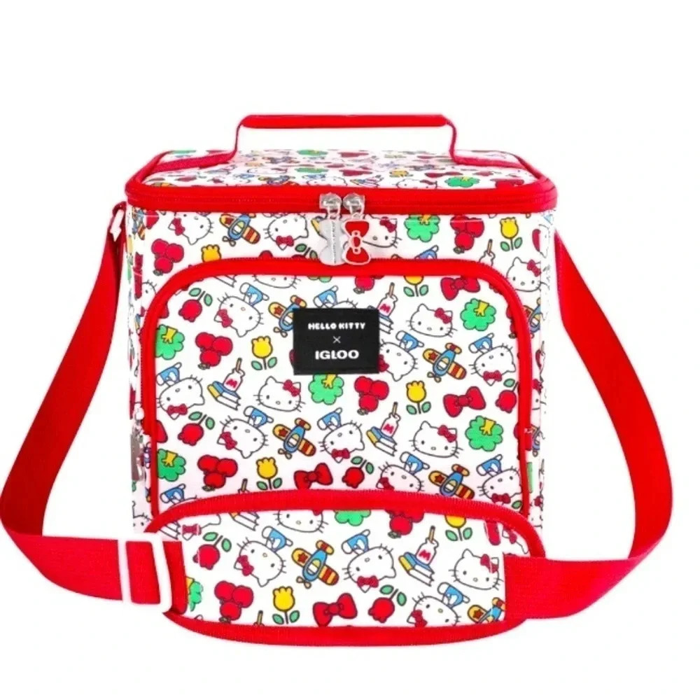 Sanrio Hello Kitty Square Lunch Cooler Bag 9 Cans NWT